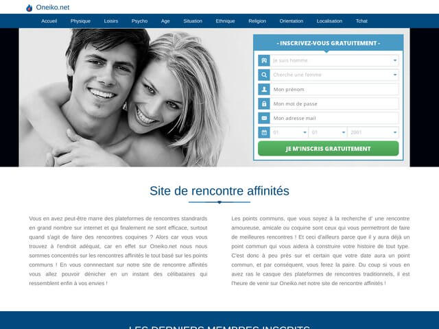 oneiko.net : Site de rencontre par affinités