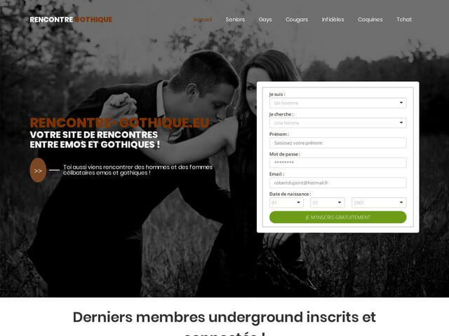 Rencontre-gothique.eu : Site de rencontres pour gothique